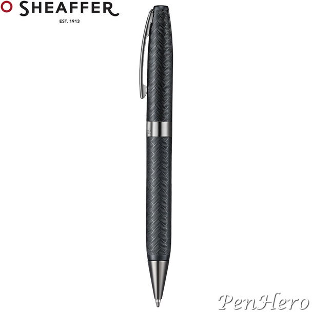 Sheaffer Legacy Chevron Black Ballpoint Pen with FREE Leather Pouch