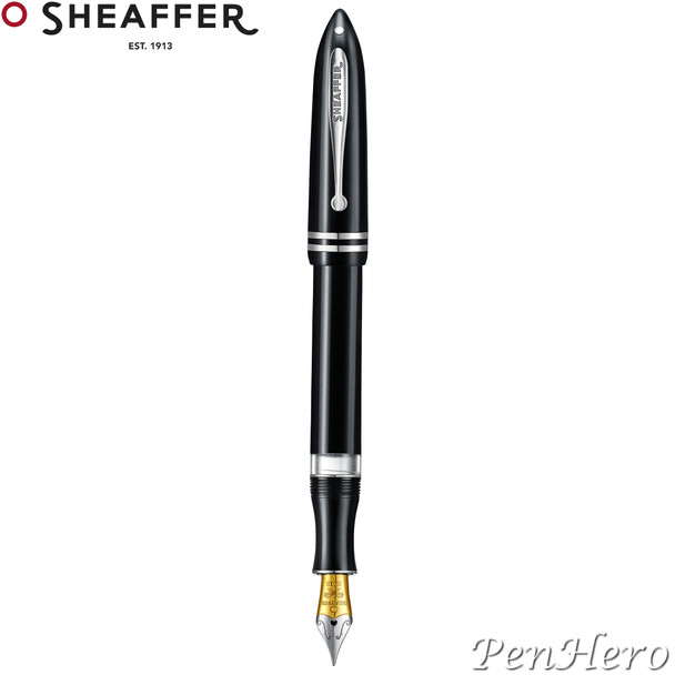 Sheaffer Balance III Black with Chrome Plated Trim Piston-Fill Fountain Pen Fine