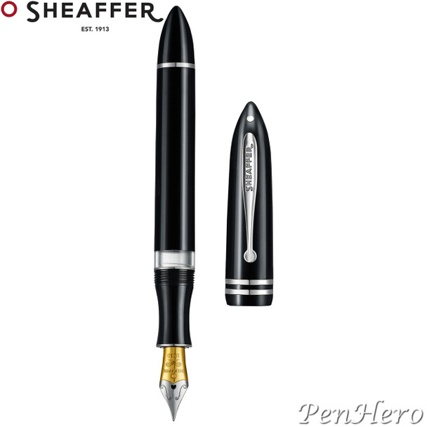 Sheaffer Balance III Black with Chrome Plated Trim Piston-Fill Fountain Pen Extra Fine