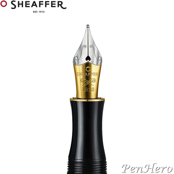 Sheaffer Balance III Black with Chrome Plated Trim Piston-Fill Fountain Pen Medium