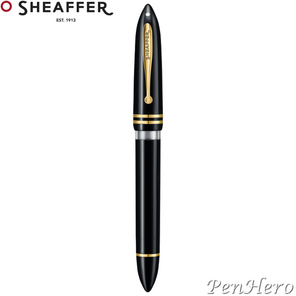 Sheaffer Balance III Black with Gold Plated Trim Piston-Fill Fountain Pen Fine