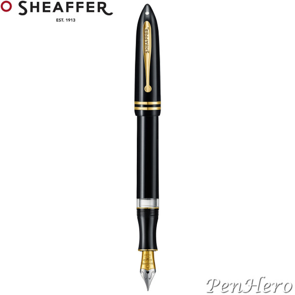Sheaffer Balance III Black with Gold Plated Trim Piston-Fill Fountain Pen Medium