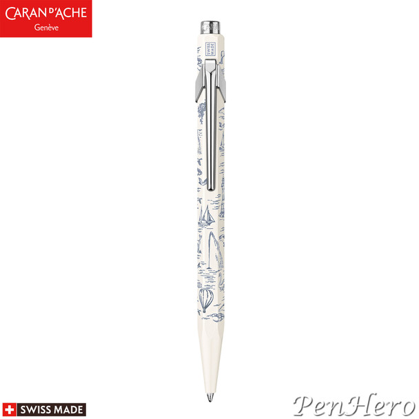Caran d'Ache 849 Toile de Jouy White Special Edition Ballpoint Pen