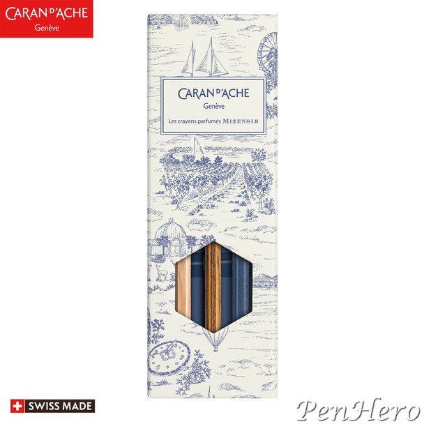 Caran d'Ache Toile du Jouy Color Set of 3 Wood HB Pencils