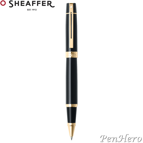 Sheaffer 300 Glossy Black G/T Rollerball Pen