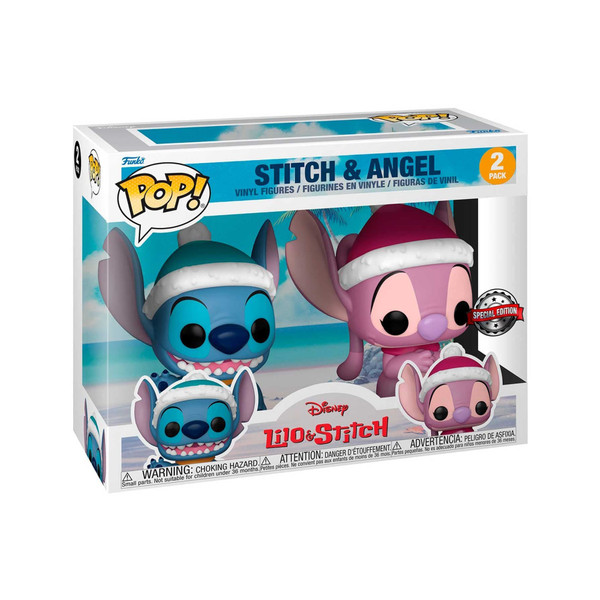 Funko Pop Stitch & Angel 2 Pack Hot Topic Exclusive Christmas Disney