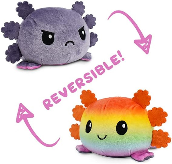 Plushiverse: Reversible Plushie 4in - Rainbow Prism Axolotl