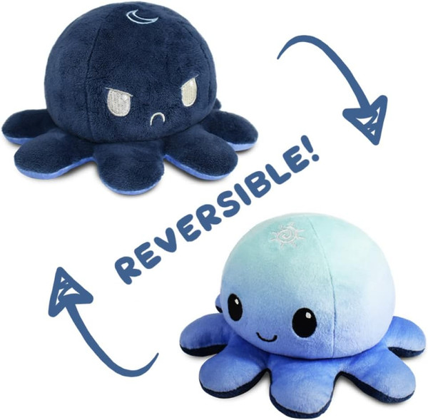 Plushiverse: Reversible Plushie 4in - Day N' Nite Octopus