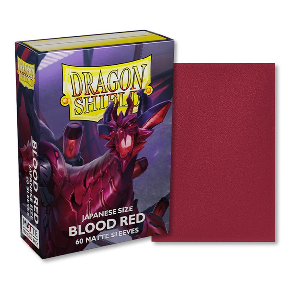 Dragon Shield Japanese Deck Small Card Sleeves Matte Blood Red (60 CT)