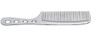 Professional Tip Tail Flat Steel Comb Silver