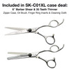 Olivia Garden Silkcut XL 6" Barber Shear And Thinner  Set 