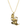 Large Barber Chair Necklace Gold