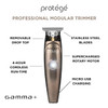 Gamma+ Professional Protégé GunMetal Cordless Trimmer