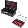 Just Case 6 Slot Removable Tray Barber Case Black Ice Cube