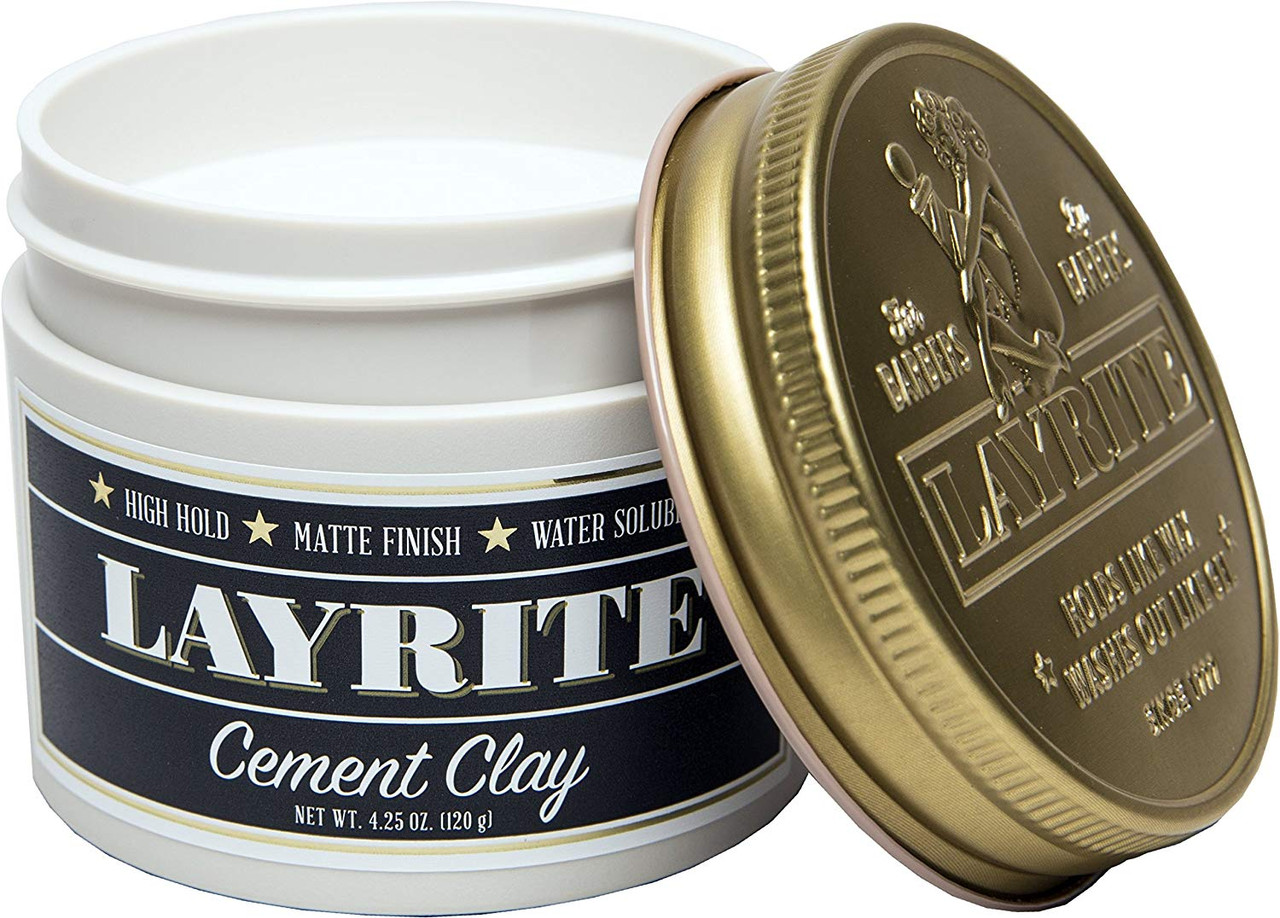Layrite Cement Hair Clay 4 oz - Barber Salon Supply