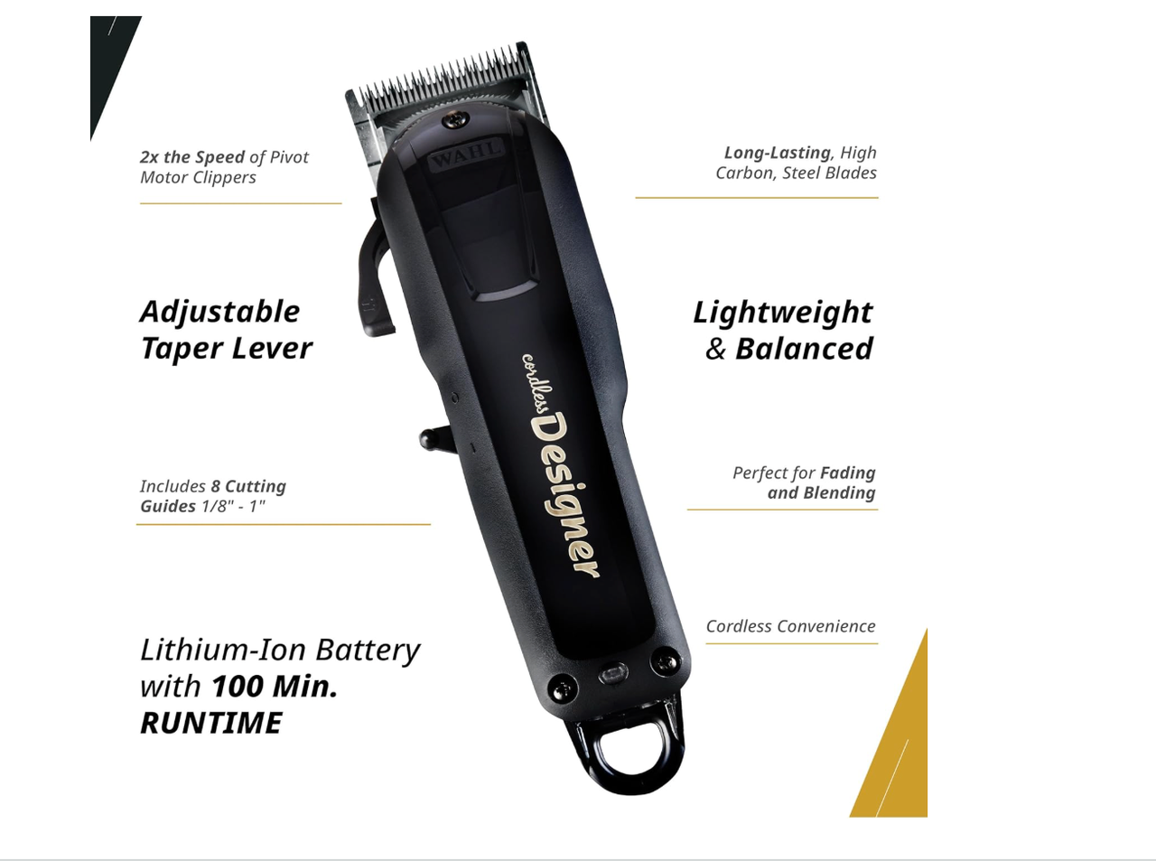 Wahl Professional Cordless Designer - Barber Salon Supply