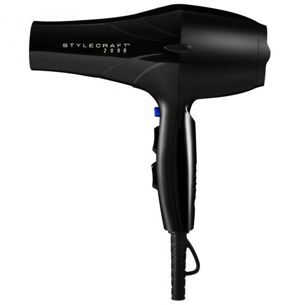 StyleCraft Black 2000 Professional Dryer - Barber Salon Supply