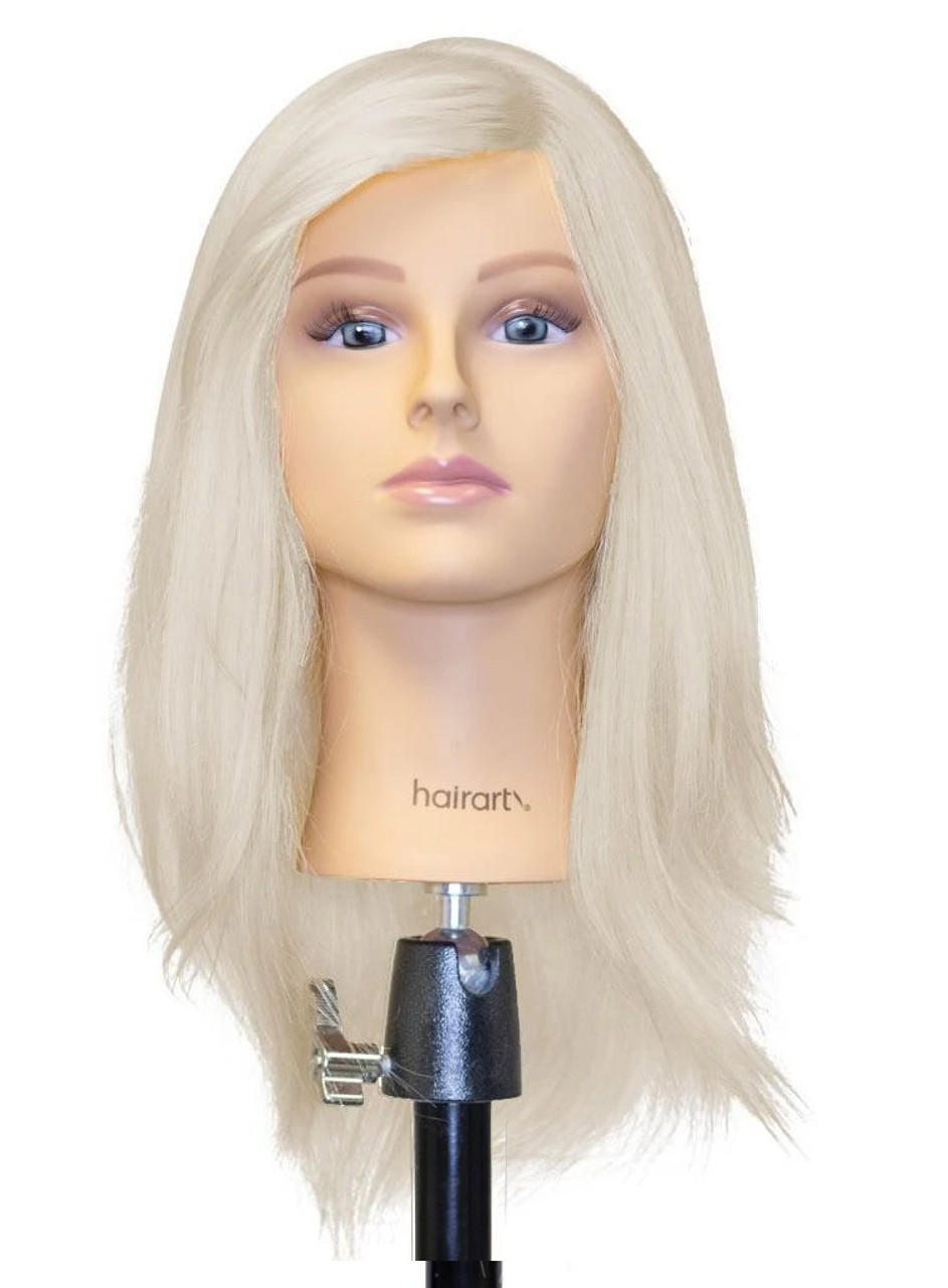Mannequin Head Brooke - 100% Human Hair - Barber Salon Supply
