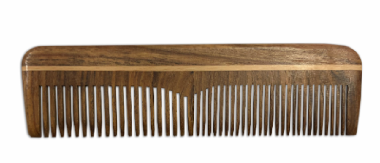 Wooden Comb Wooden Brush Wide Tooth Comb Handmade Rosewood Comb with Handle  - WC076