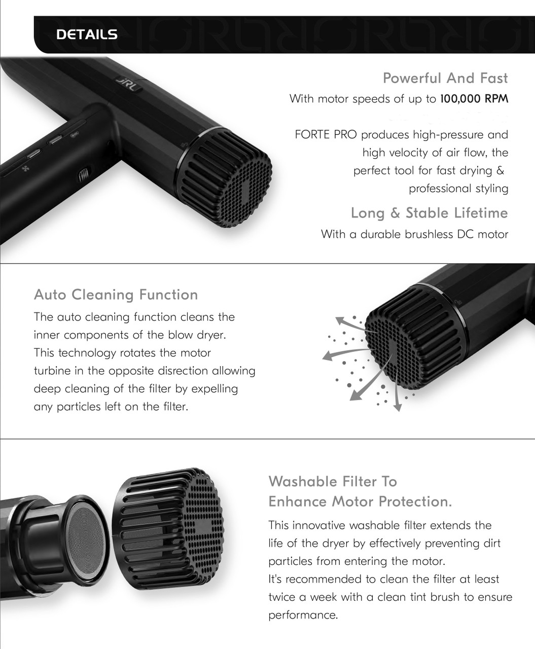 JRL Forte Pro Dryer - Barber Salon Supply