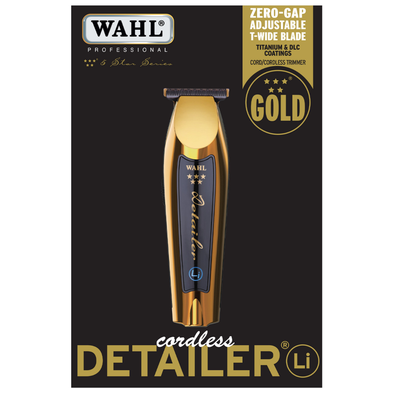 Wahl Cordless Gold Detailer Li Trimmer - Barber Salon Supply