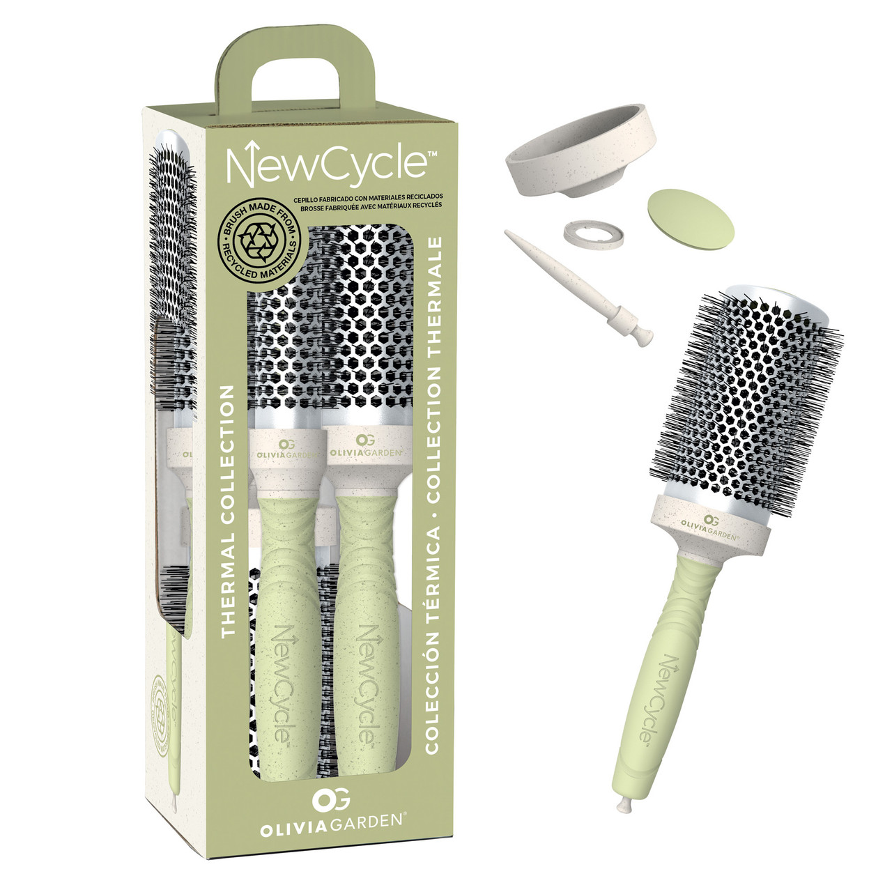 Olivia Garden NewCycle Thermal Brush 4pc Box Set - Barber Salon Supply
