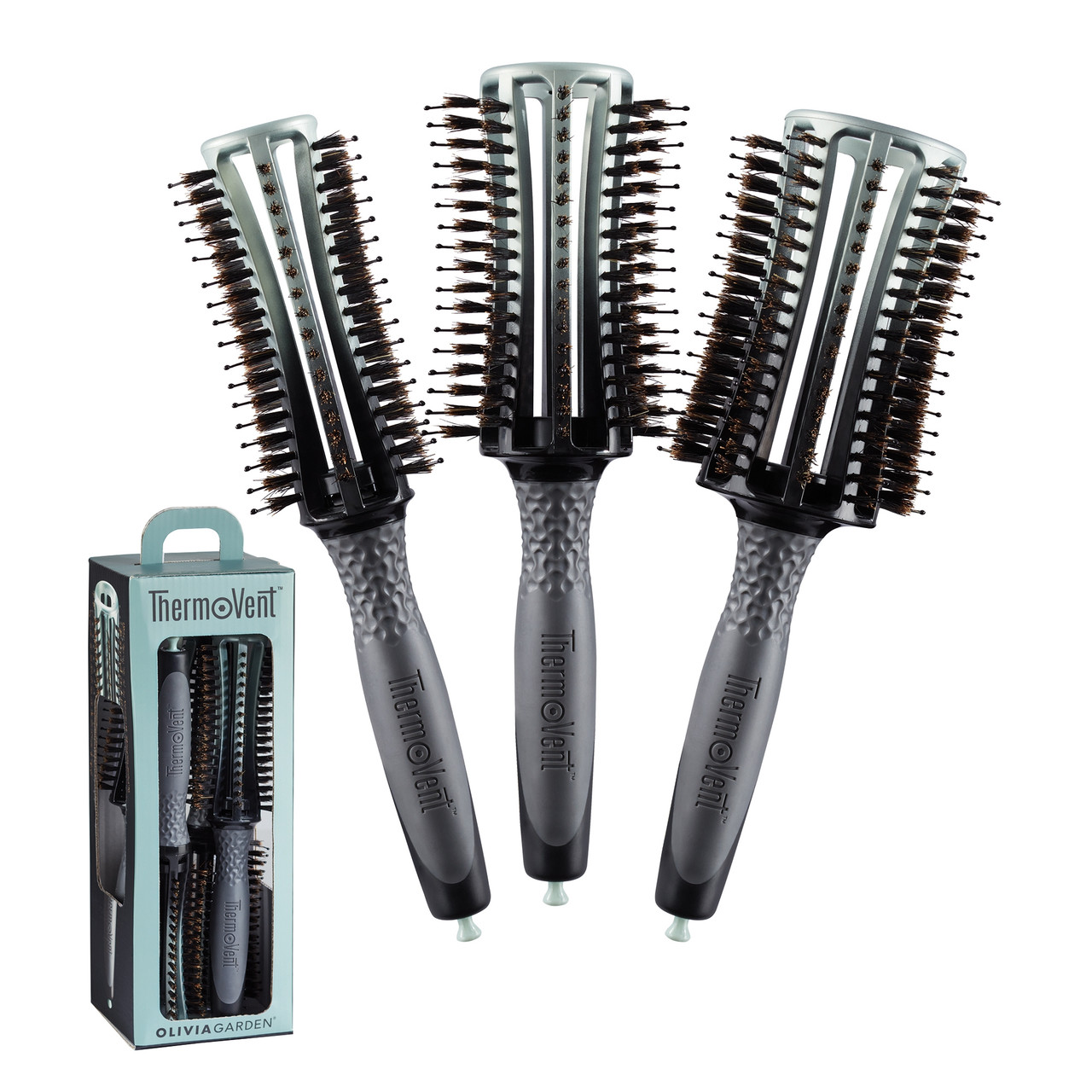 Olivia Garden ThermoVent Brush 3pc Box Set - Barber Salon Supply