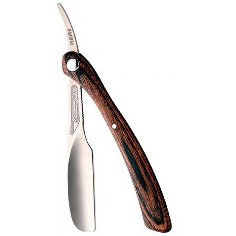 Jatai Feather Artist Club DX Folding Wood Razor - Barber Salon Supply