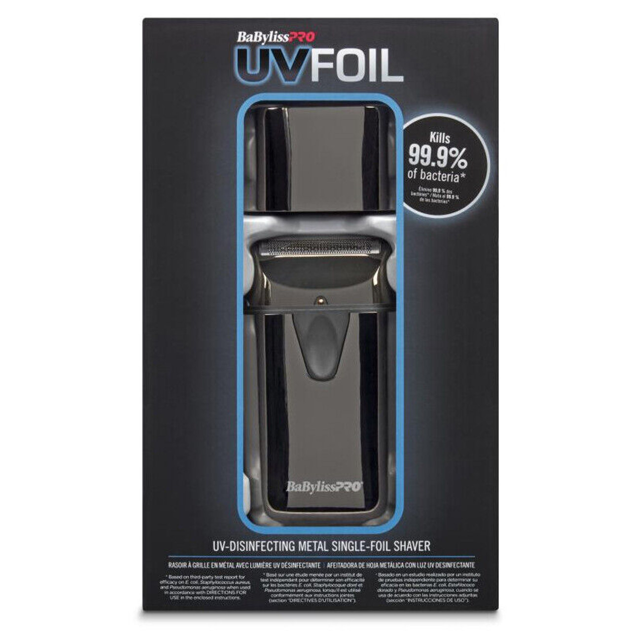 BaByliss PRO UV-Foil Cordless Double Foil Shaver - Barber