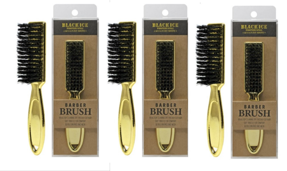 Black Ice Professional Gold Blade Cleaning Brush 3PK - Barber
