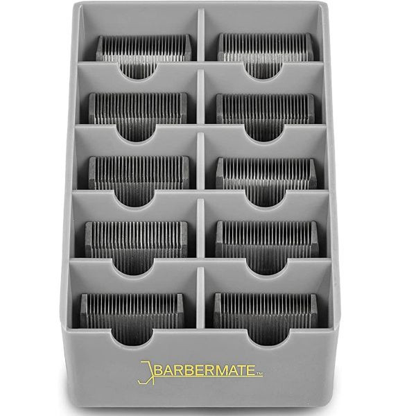 BarberMate Clipper Blade Rack - Gray - Barber Salon Supply