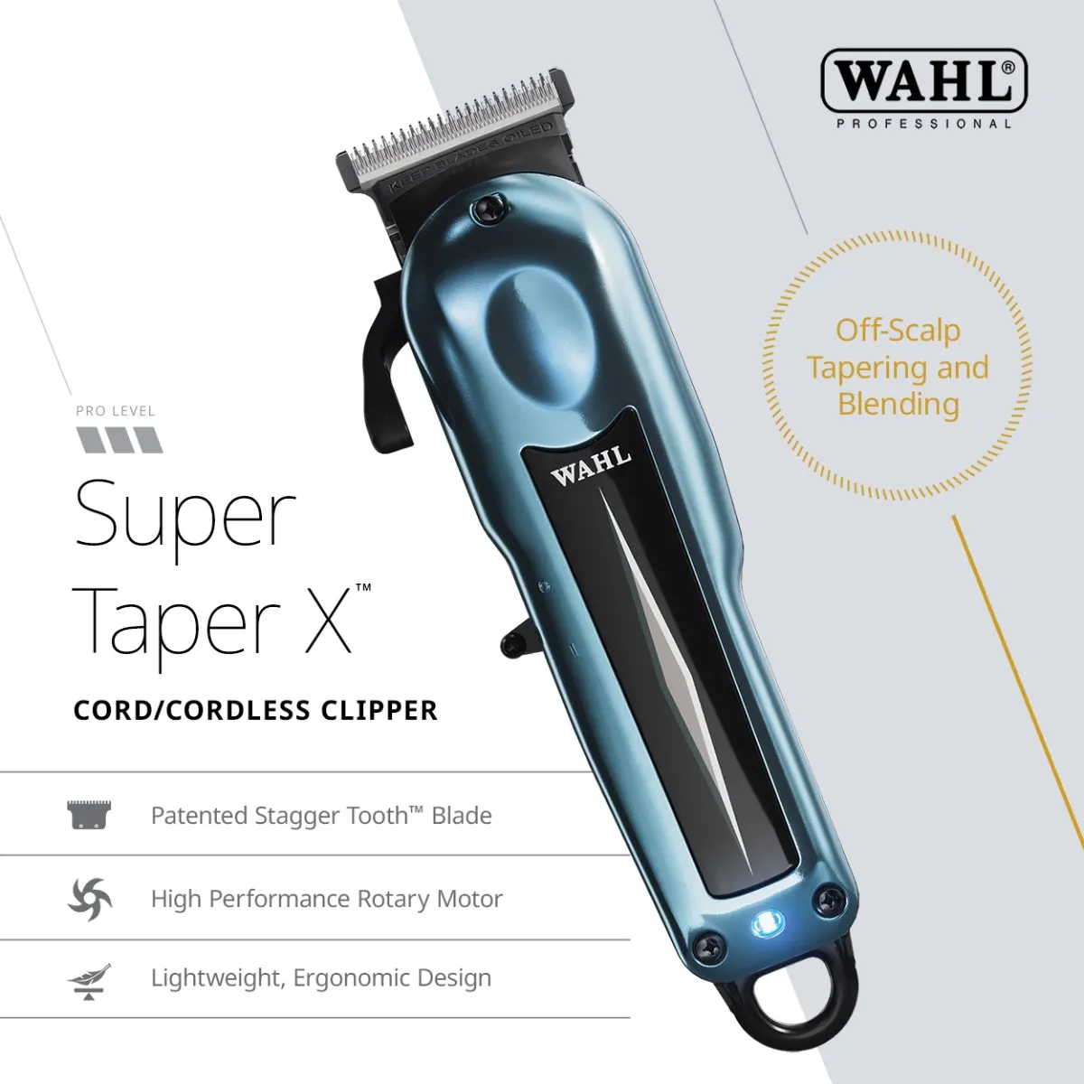 Wahl Super Taper X Cordless Clipper - Barber Salon Supply