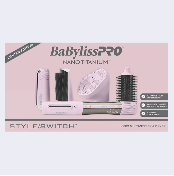 BaBylissPRO Limited Edition Pink Nano Titanium Style/Switch Ionic