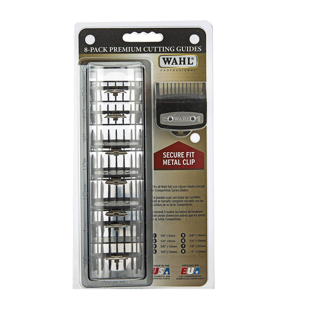 Wahl Premium 8pk Cutting Guides with Tray Organizer - Barber Salon