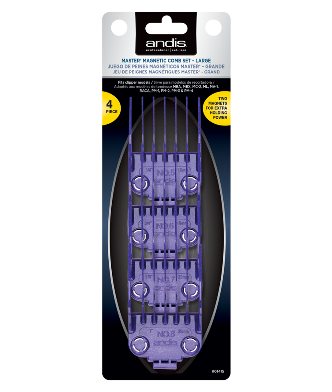 andis steel magnetic comb set