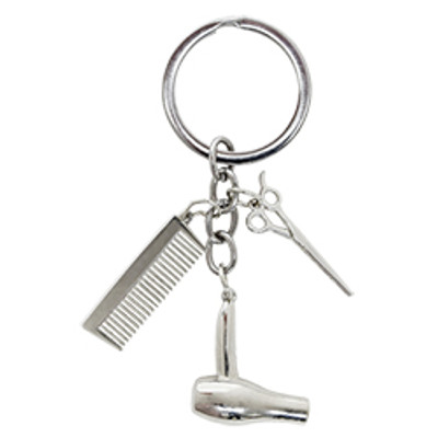 Necklace/Key Ring Razor Blade Silver - Atlanta Barber and Beauty Supply