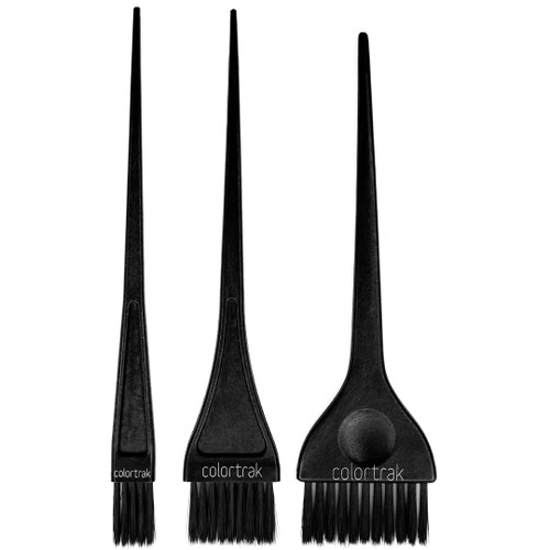 Colortrak 3pk Assorted Feather Bristle Color Brushes