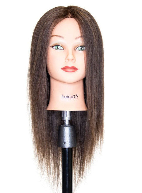  Hairart Mannequin Head "Chantal" 100% European Hair Dark Brown (HART-4355)