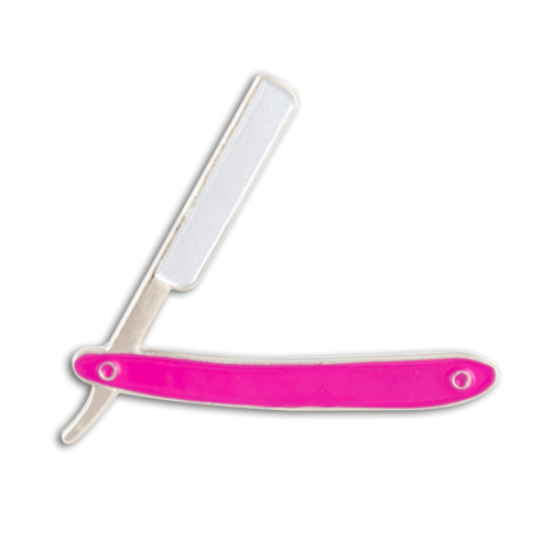  Razor Lapel Pin Pink