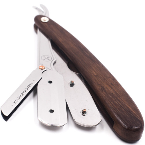 Parker SRDW Dark Sheesham Wood Barber Straight Razor (PARK-SRDW-SWOOD)