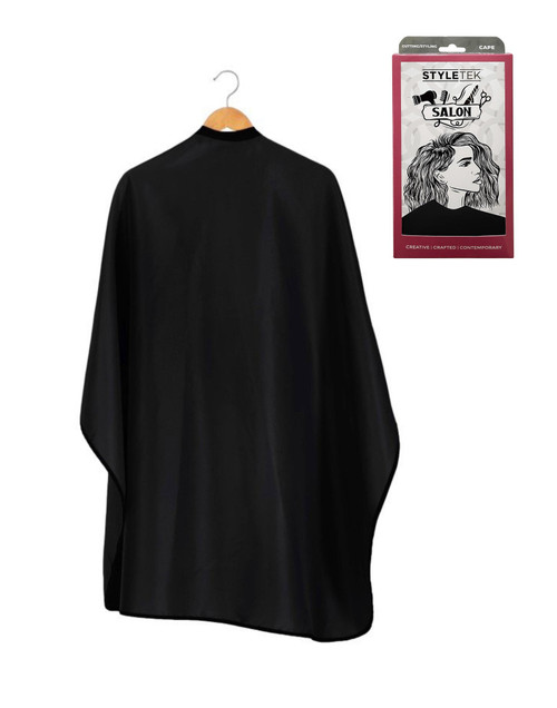 Styletek Black Cutting/Styling Salon Cape (STSC05-BLK)