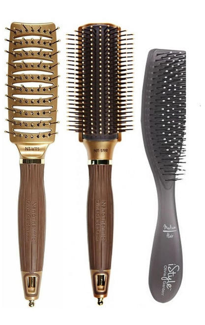 Olivia Garden Barber Shop Brush 3 Pcs Box Set