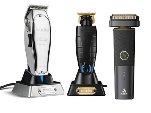 Andis Cordless Master Clipper, GTX-EXO Trimmer, & ReSurge Shaver  Set