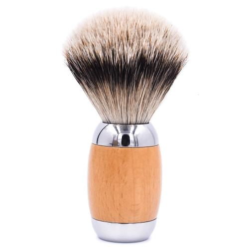 Parker Taconic Shave Pure Badger Luxury Shaving Brush with Shaving Stand