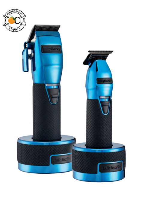 BaBylissPRO BlueFX Boost+ Limited Edition Clipper & Trimmer Duo with Charging Base