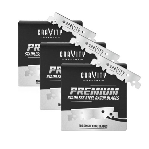 Gravity Razors Premium Single Edge Blades 3pk