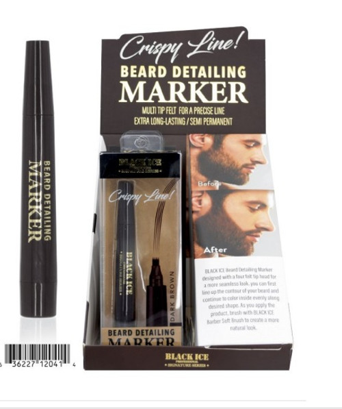 Black Ice Professional Beard Detailing Marker 6pc Display 