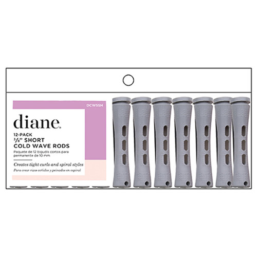  Diane Short Cold Wave Perm Rods 3/8" Grey - 