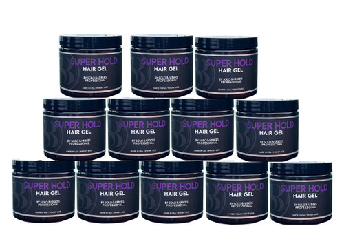  Solo Barbers Super Hold Gel 16oz 12pk