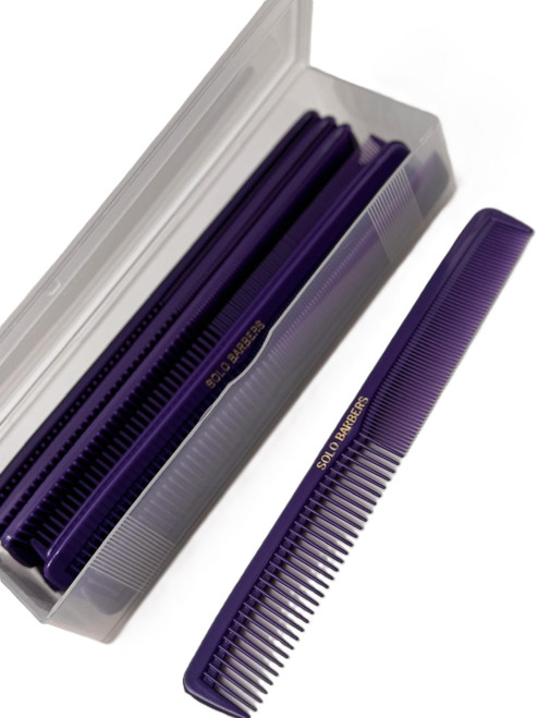 Solo Barbers 7" All Purpose Combs Purple Color